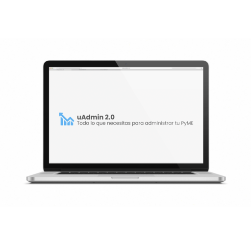 Una computadora portátil con uadmin 2.0 en la pantalla.