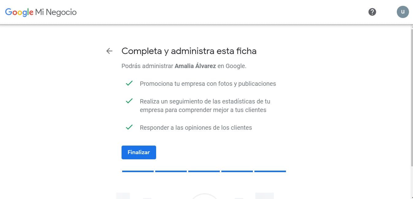 Una captura de pantalla de una página de google en español.