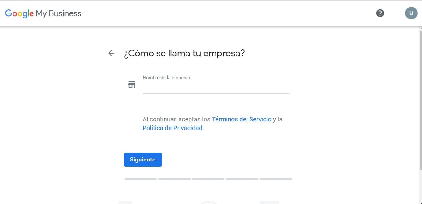 Una captura de pantalla de una página de Google My Business.