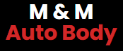 M & M Auto Body A logo for m & m auto body is shown on a black background