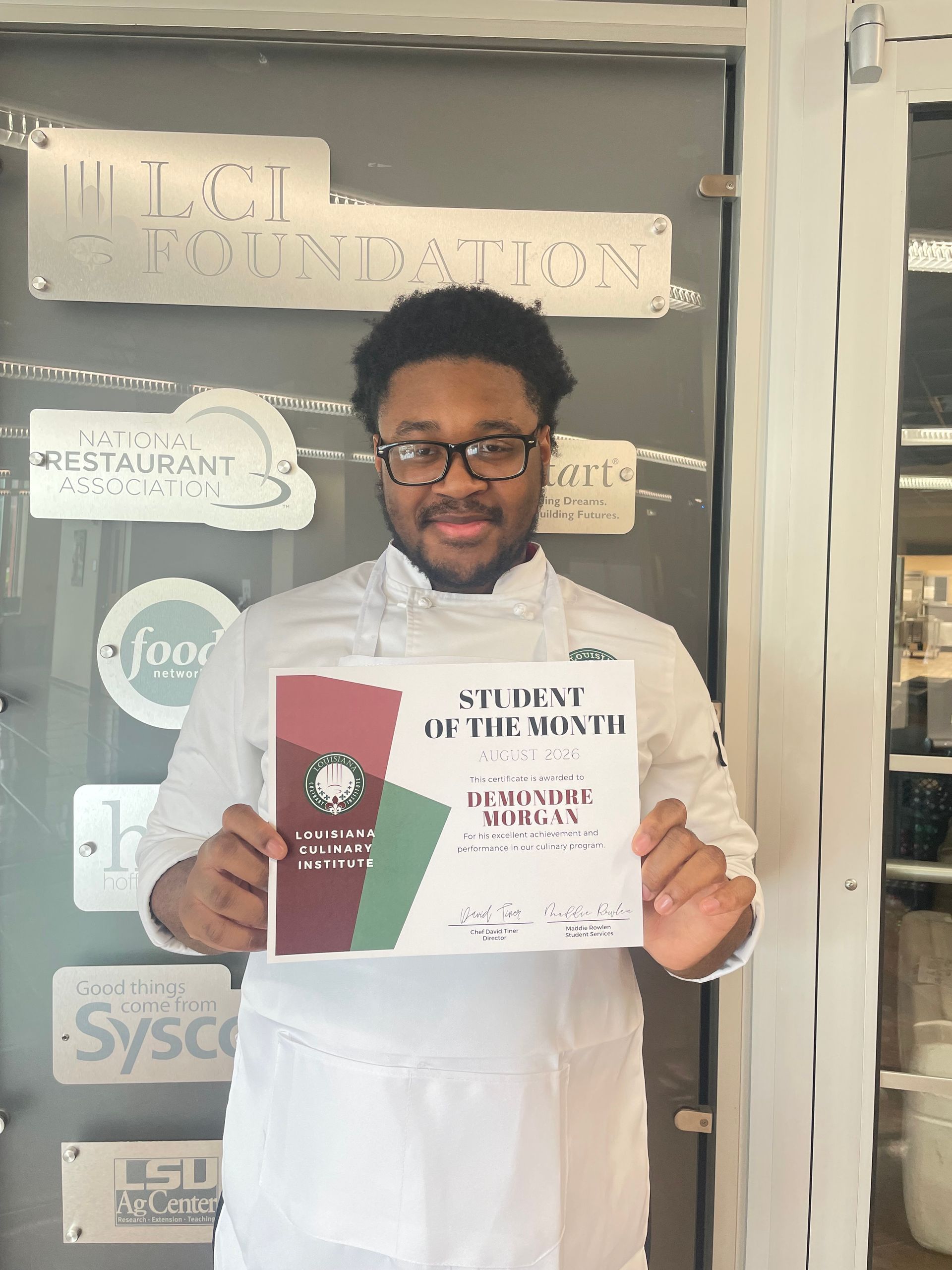 LCI Student of the month Demondre Morgan
