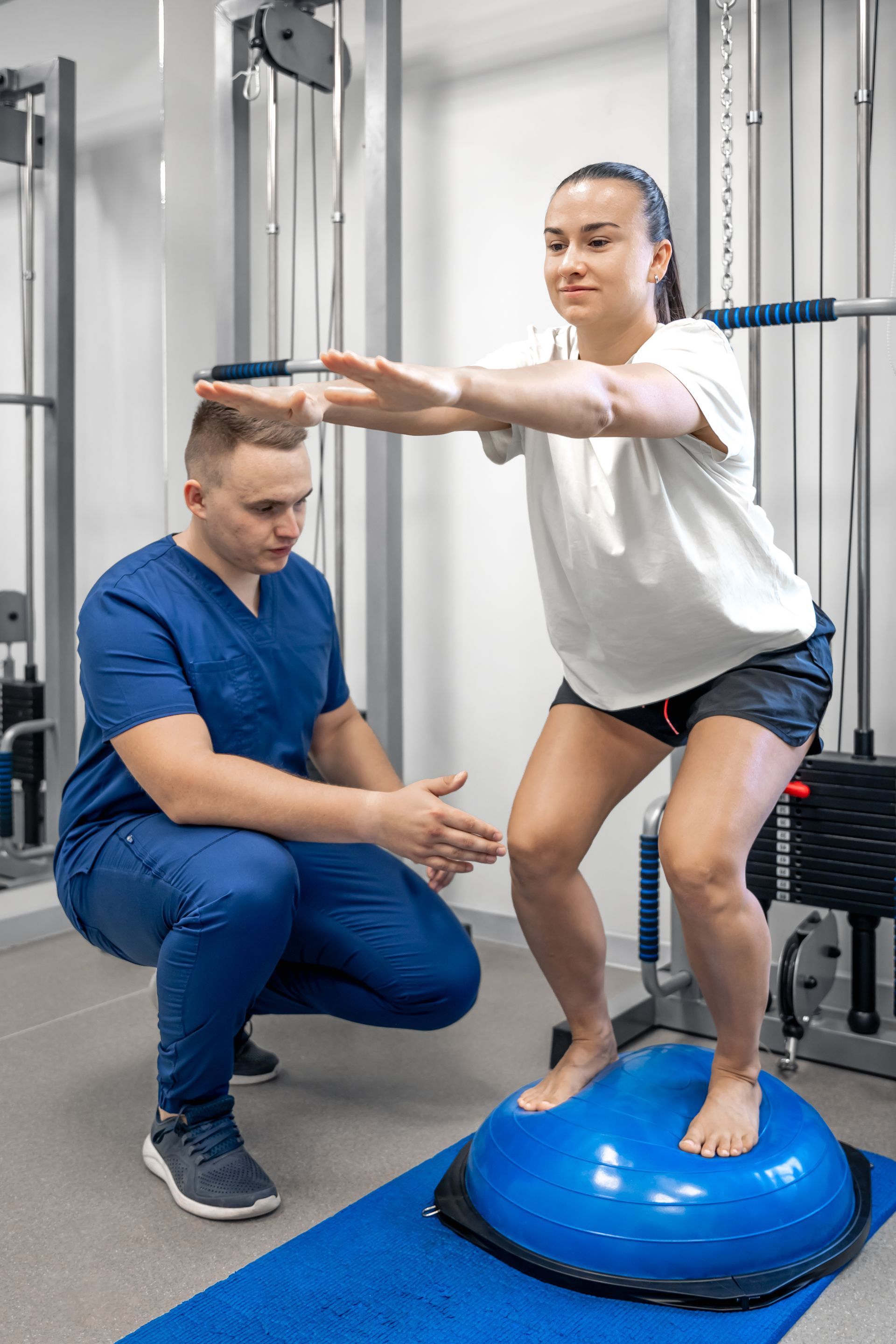 a man checking a kid's head for injury