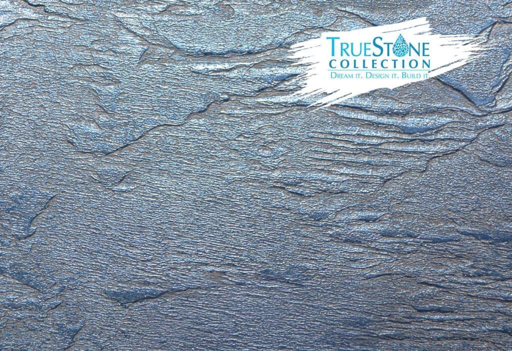 Textured, dark gray stone surface with the 