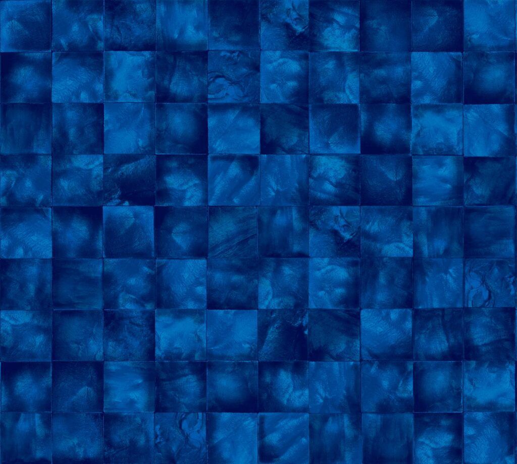 Blue tiled background with marbled texture.