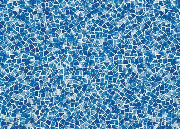 Blue mosaic tile pattern.
