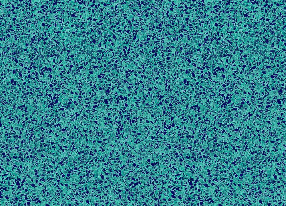Blue-green speckled pattern, resembling close-up texture, with varying shades of color.
