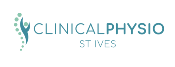 The logo for Clinical Physio St Ives, featuring a stylized human figure formed by circles alongside the business name.