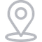 An outlined location pin