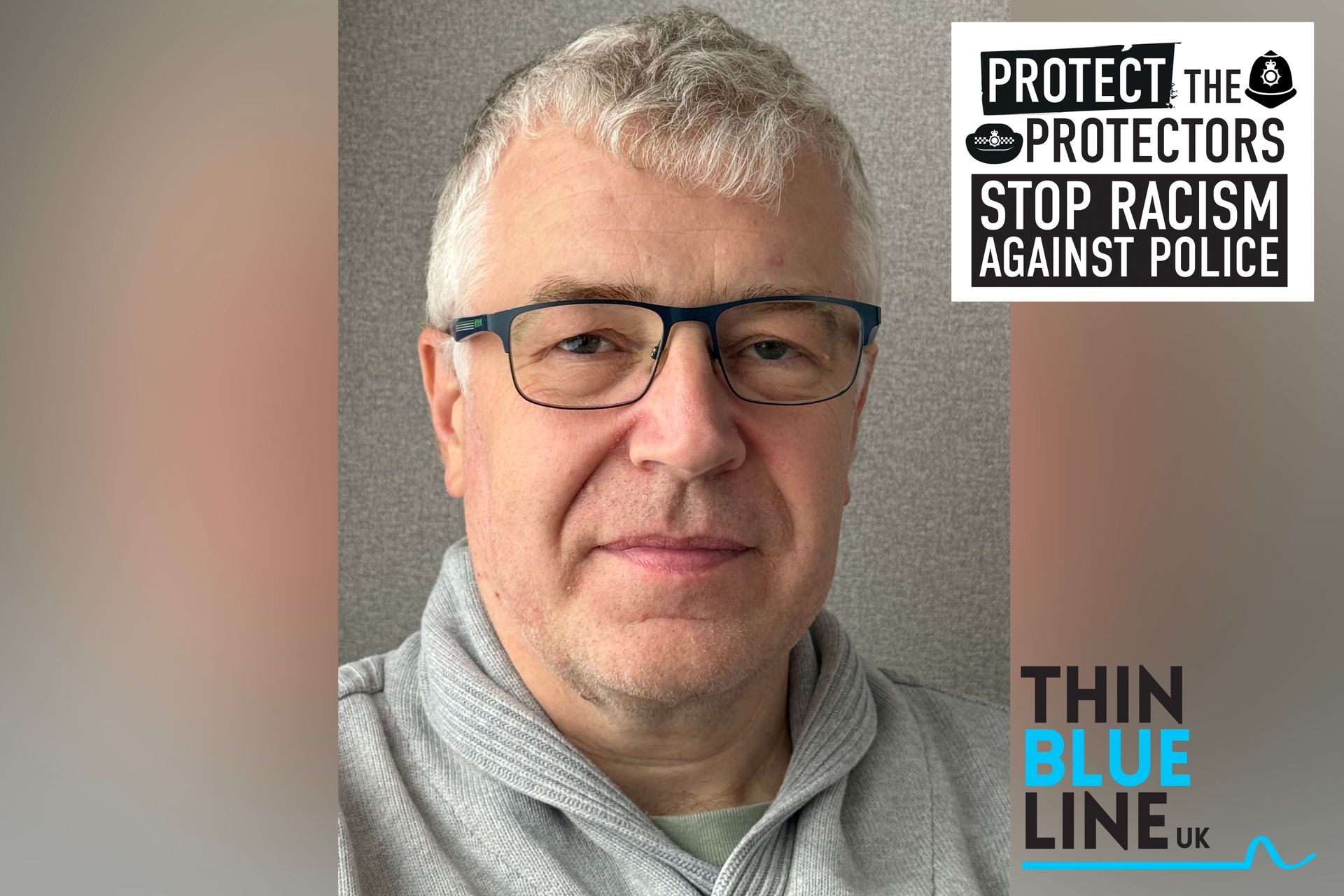 Gary with Protect the Protectors Logo