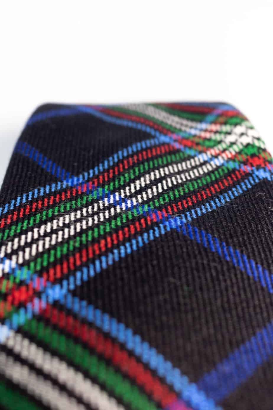 Image of thin blue line tartan tie