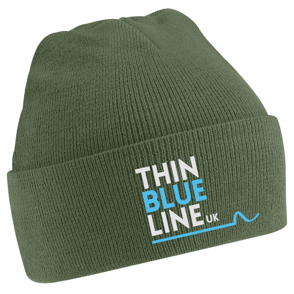 Green beanie with 