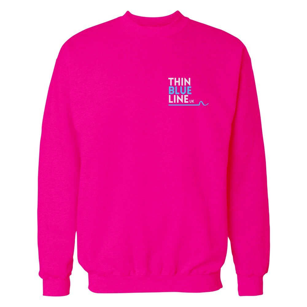 Hot pink sweatshirt with 