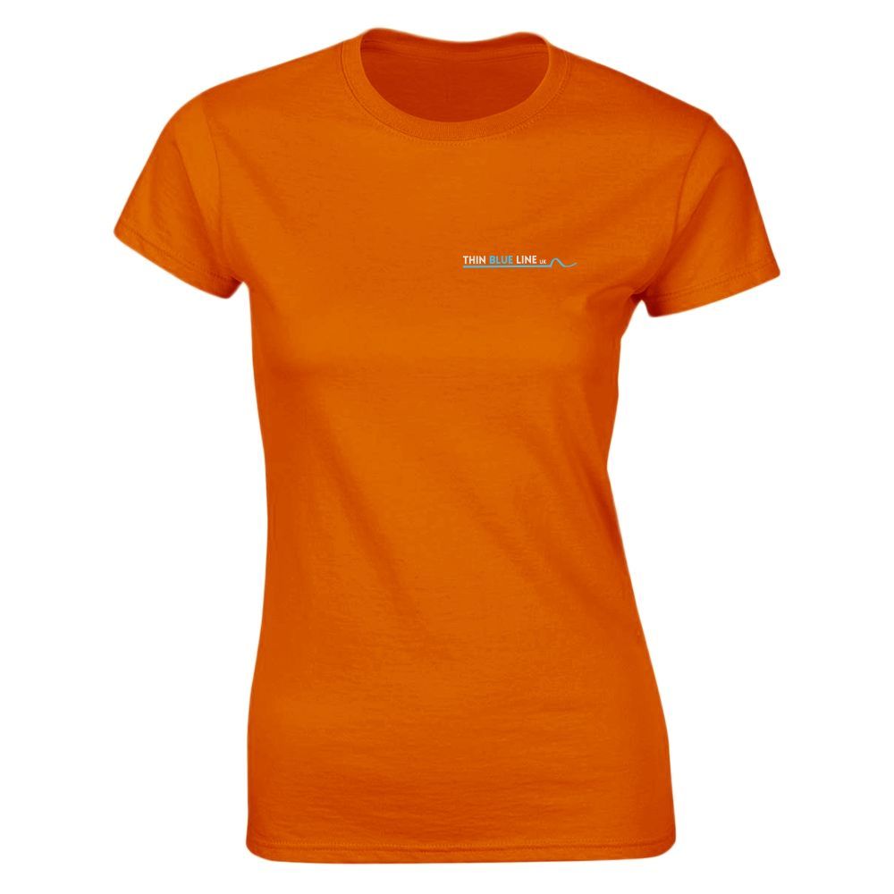 Yellow t-shirt with a small logo on the chest.