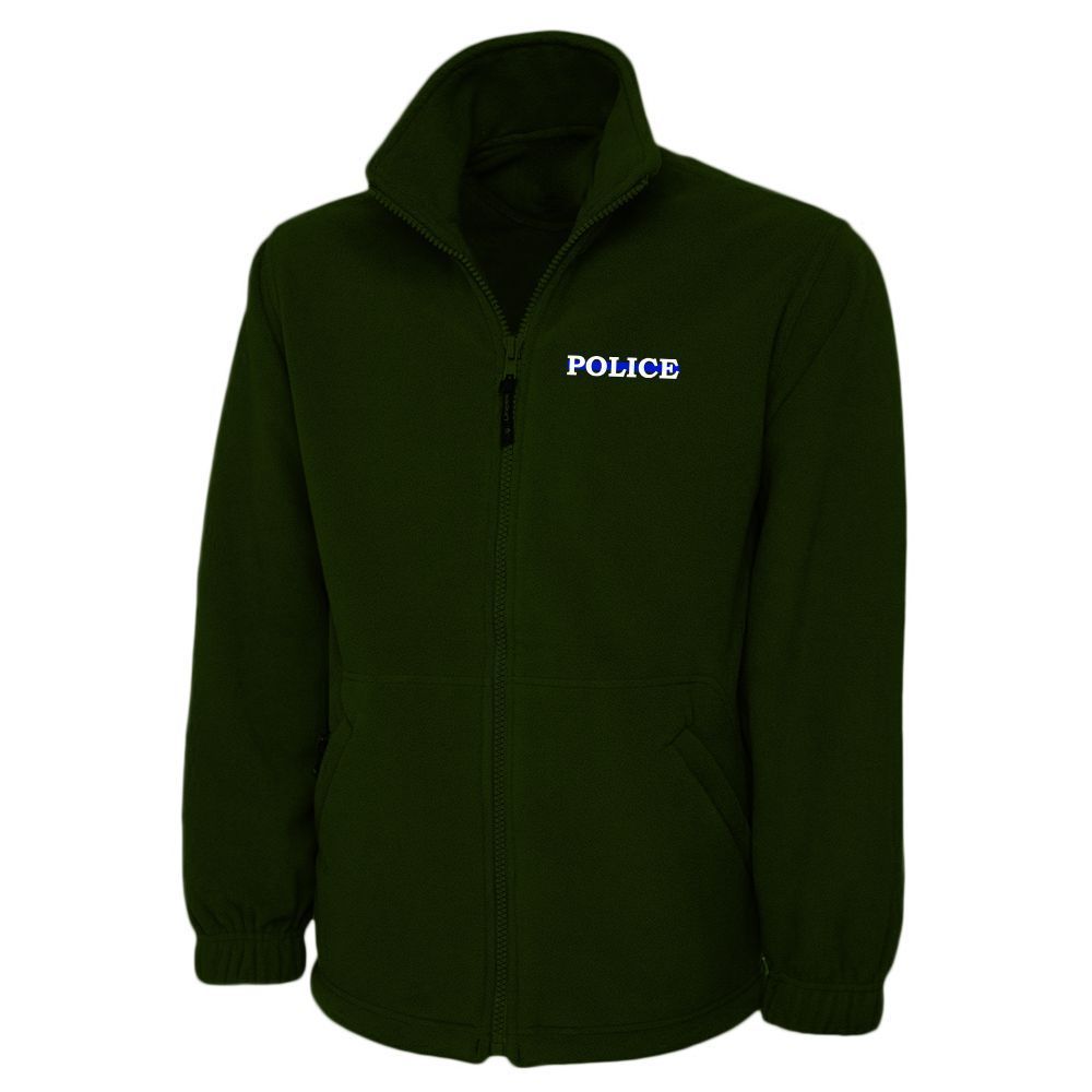 Black police jacket with 