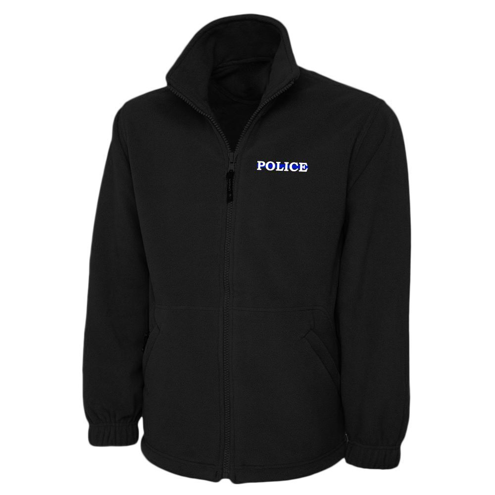 Black police jacket with 