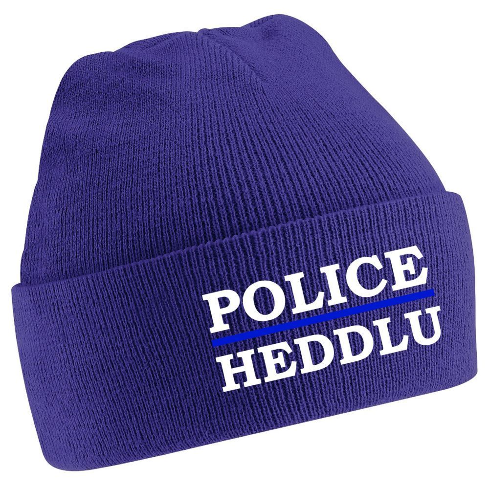 Red beanie hat with 