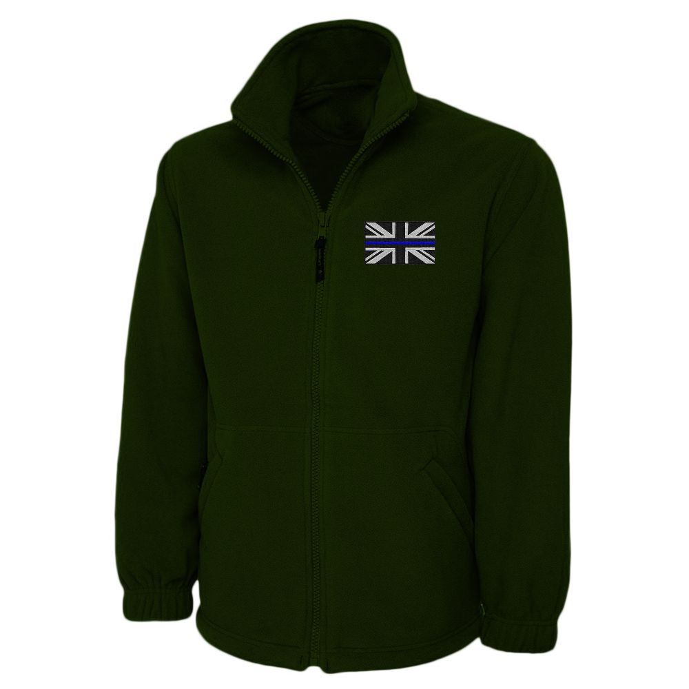 Black thin blue line hoodie with logo on chest