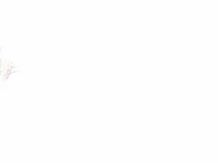 Mostly blank white image with a faint pink floral mark on the left edge