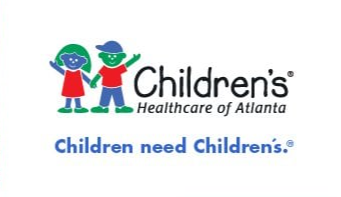 Children’s Healthcare of Atlanta logo with two smiling child figures and the slogan “Children need Children’s.”
