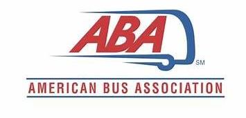 Logo for the American Bus Association, featuring red 