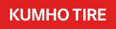 White “KUMHO TIRE” text on a red background.