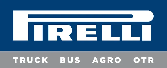 Pirelli logo on a blue background with “TRUCK BUS AGRO OTR” text below