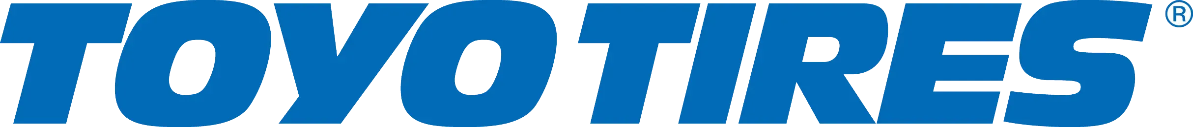 TOYO TIRES blue logo on a white background