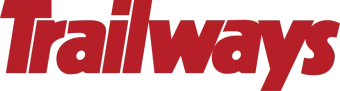Trailways logo in red.