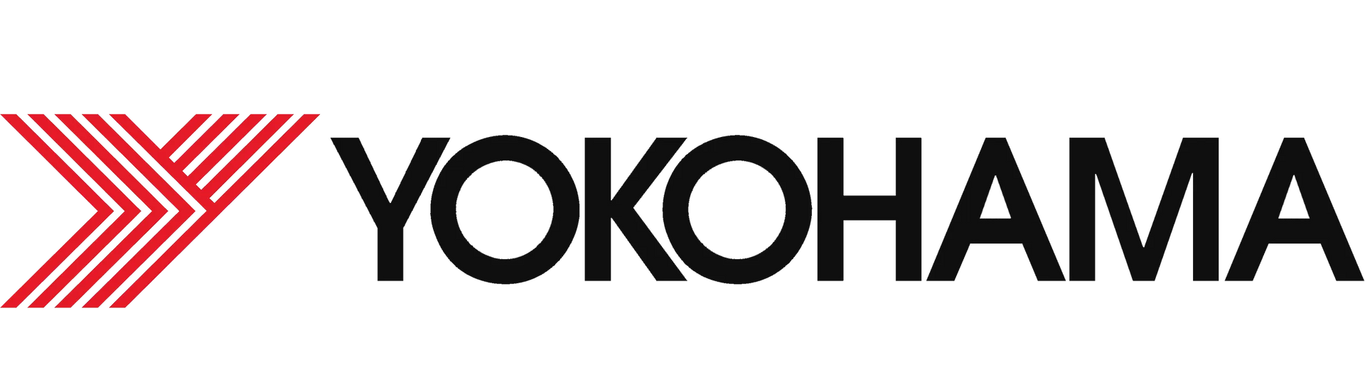 Yokohama logo: red chevron lines and black text.