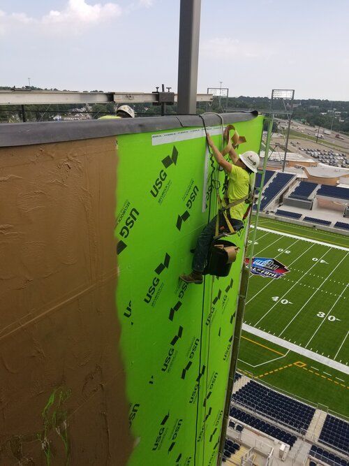 Ameriseal way above the Canton Football Hall of Fame, repel and restore