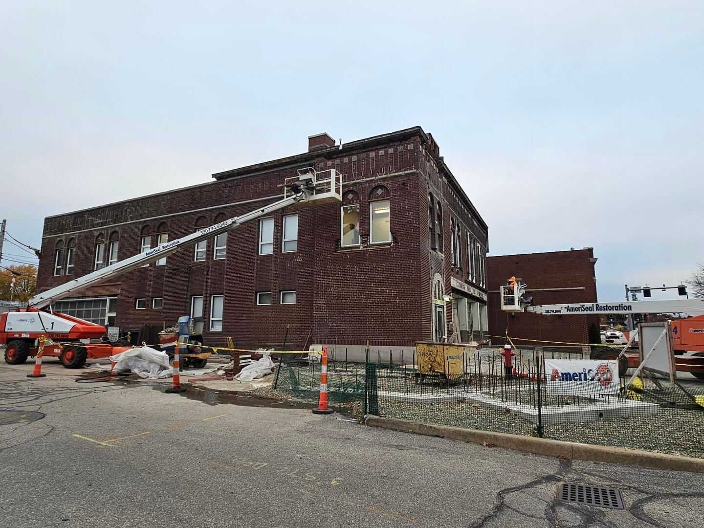Cuyahoga Falls Fire-station #1 wide angle view Restoration by Ameriseal (330) 794-8040