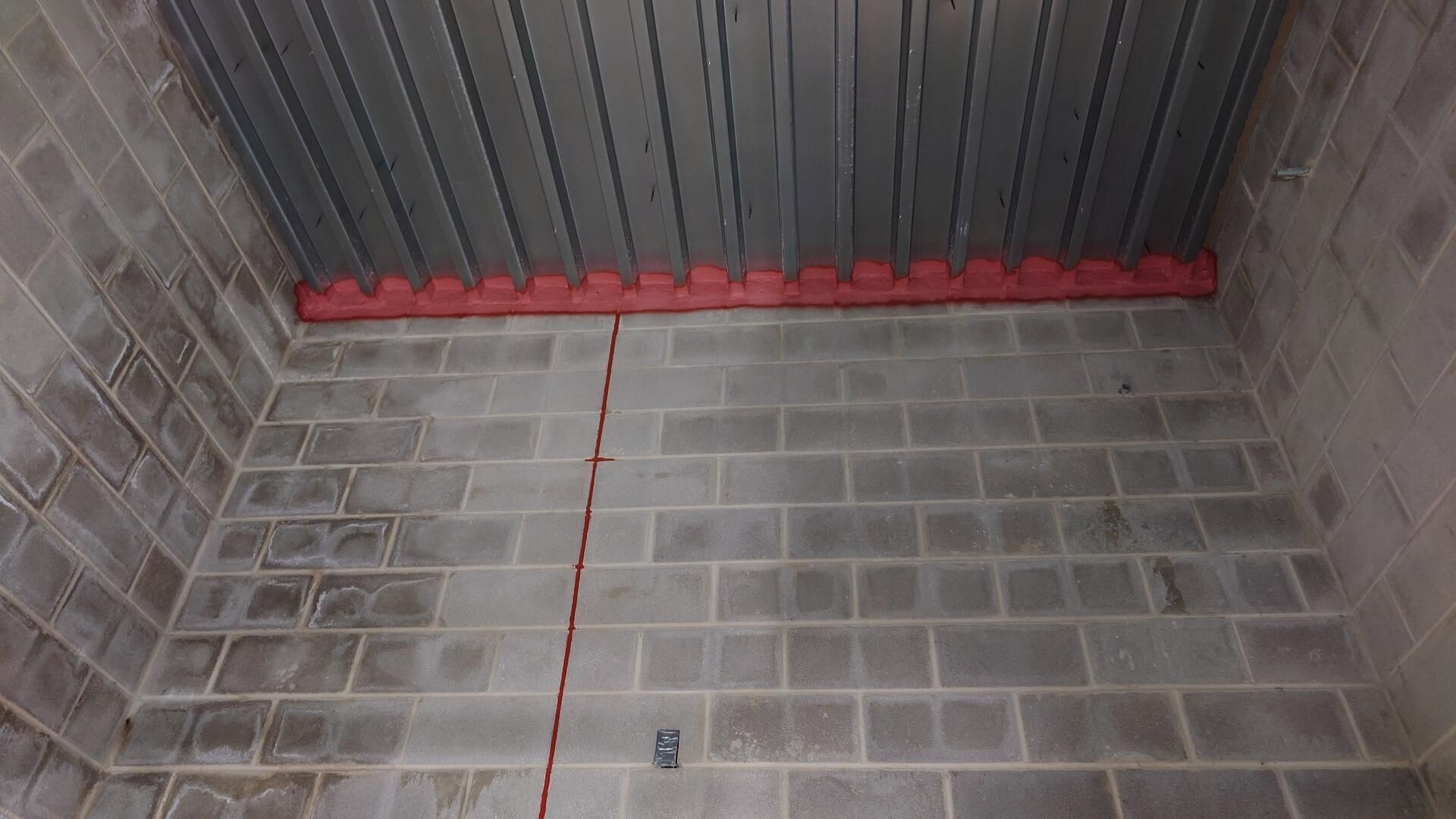 Freshly applied firestop at a school in Cuyahoga Falls - By Ameriseal (330) 794-8040