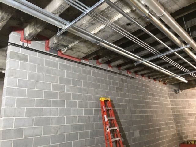 Some of the best firestopping applied in the business at the May Company in Cleveland!