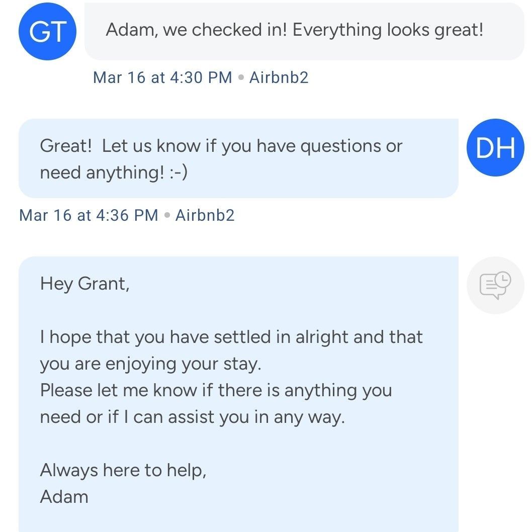 Guest communication for rental management company in Florida