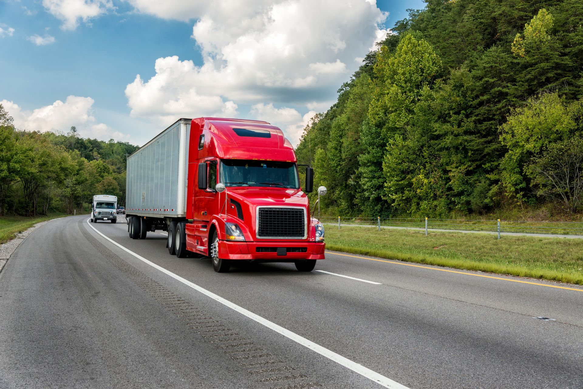 Red Semi Truck
