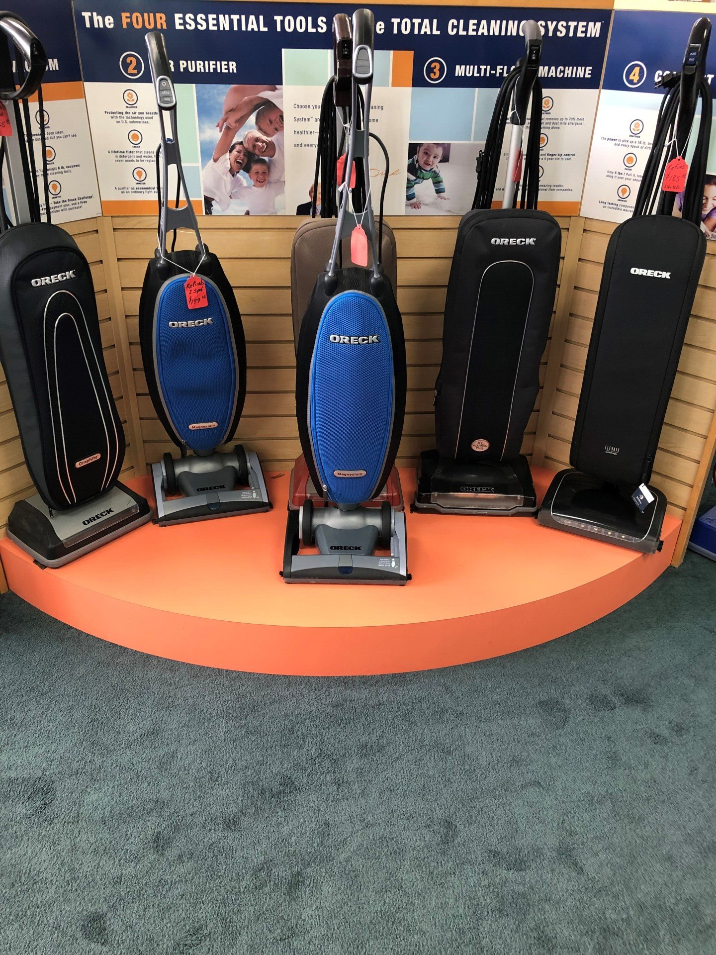 Oreck Vacuums On Stand - Wilmington, NC - Cape Fear Vacuums