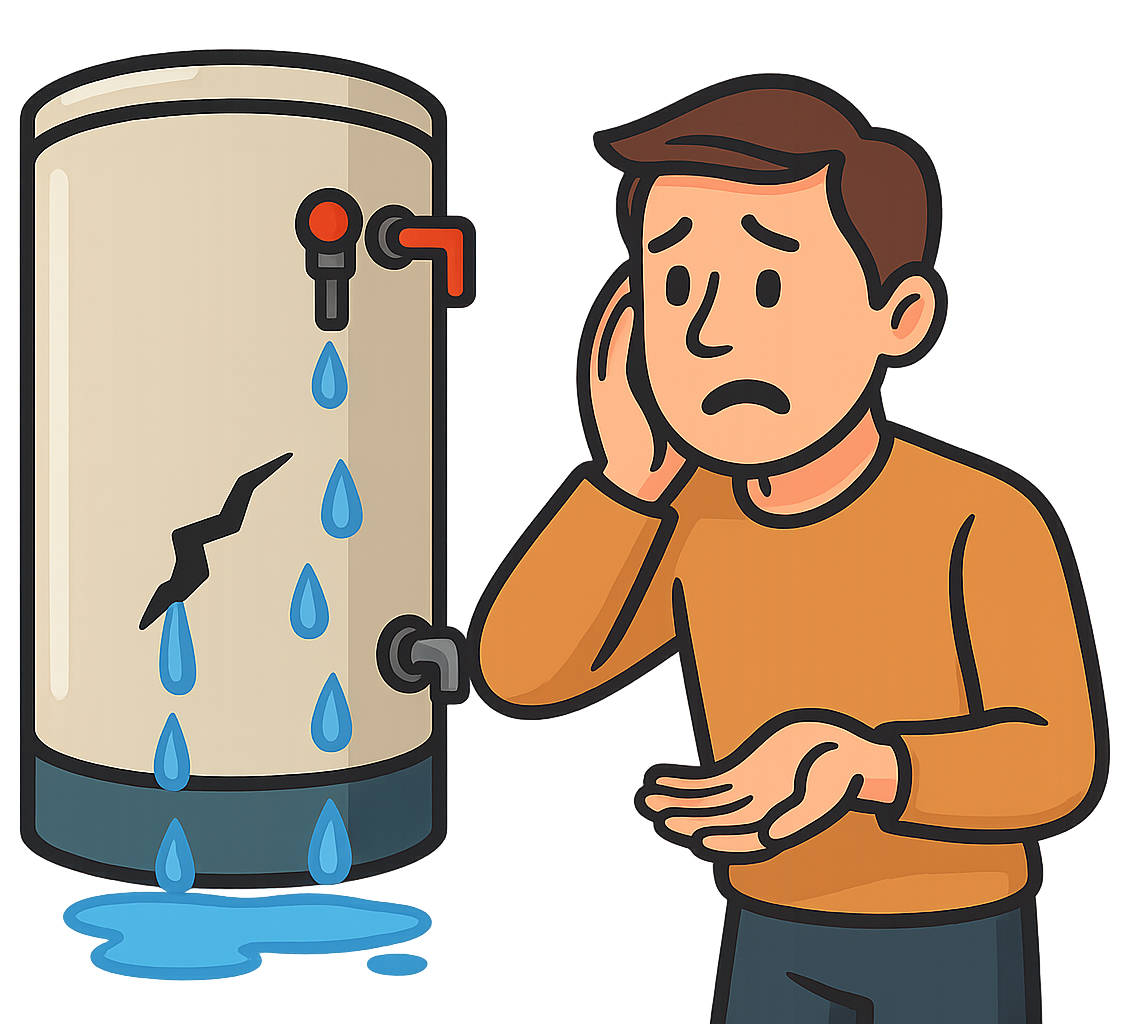 Homeowner considering outdoor hot water cylinder installation