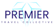 Premier Travel Collective logo with blue geometric diamond and navy text on white background