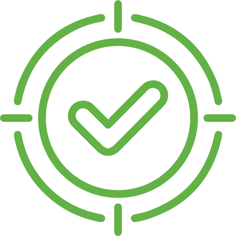 A green line icon of two hands holding each other.