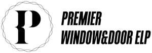 Premier Window&Door ELP logo with a black stylized “P” and black text on a white background
