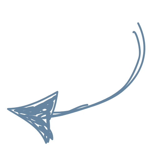 A blue arrow pointing to the right on a white background.
