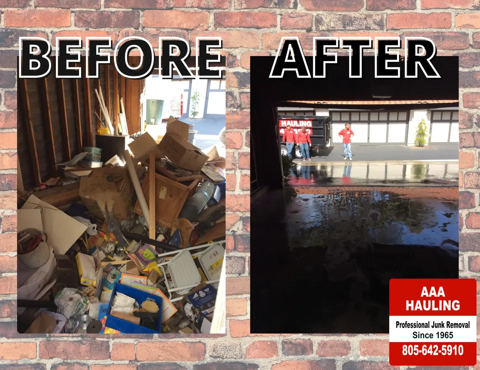 Before and after junk removal