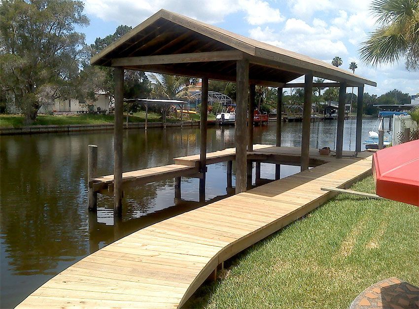 Wooden Dock Walkway — Cocoa Beach, FL — Darrell’s Docks