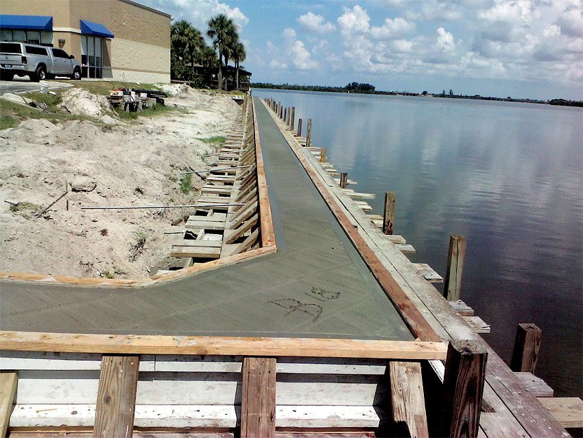 Concrete Seawall — Cocoa Beach, FL — Darrell’s Docks