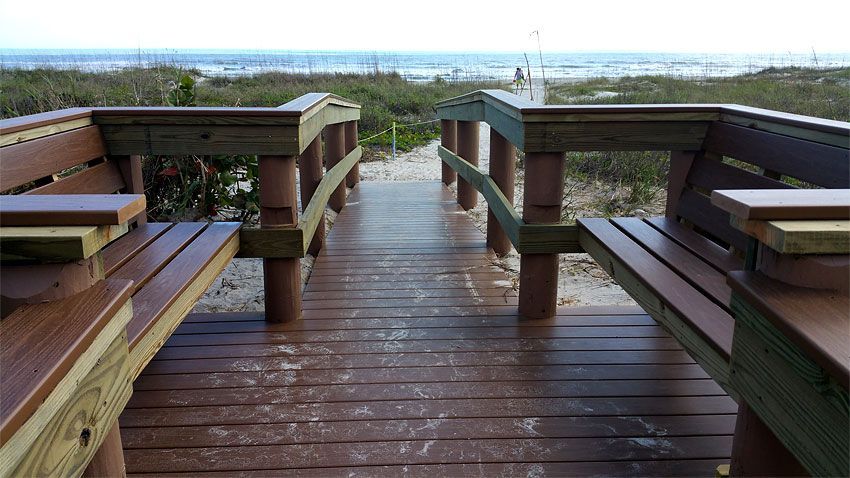 Deck With Benches — Cocoa Beach, FL — Darrell’s Docks