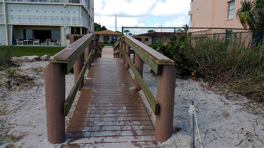 Dock Painted Brown — Cocoa Beach, FL — Darrell’s Docks