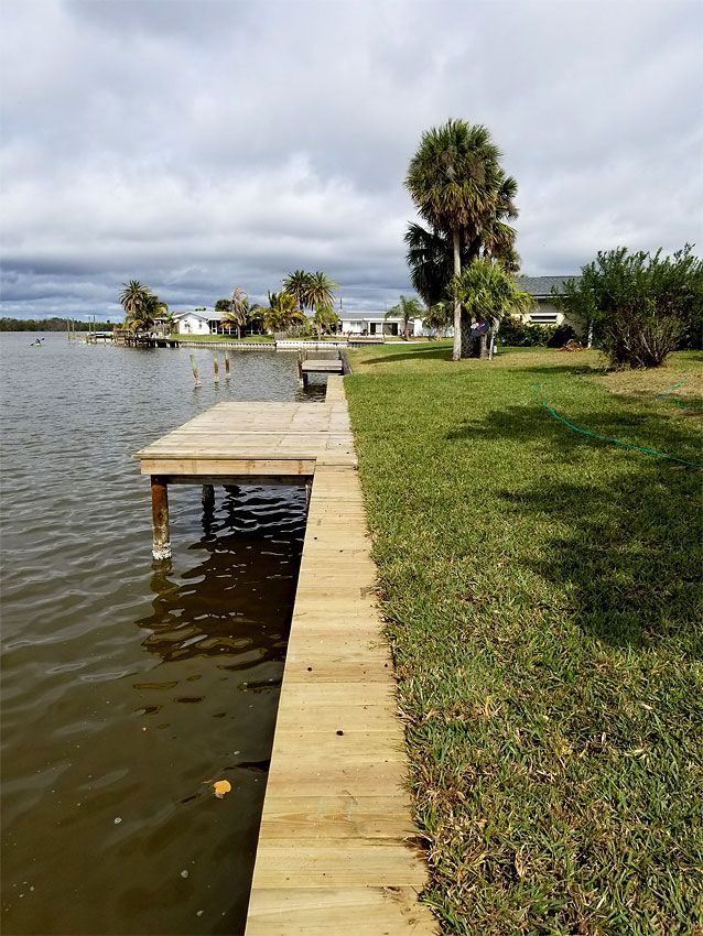 Seawall After Construction — Cocoa Beach, FL — Darrell’s Docks