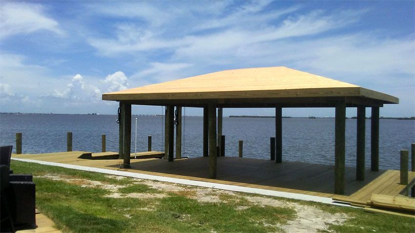 Deck Area With Roof — Cocoa Beach, FL — Darrell’s Docks