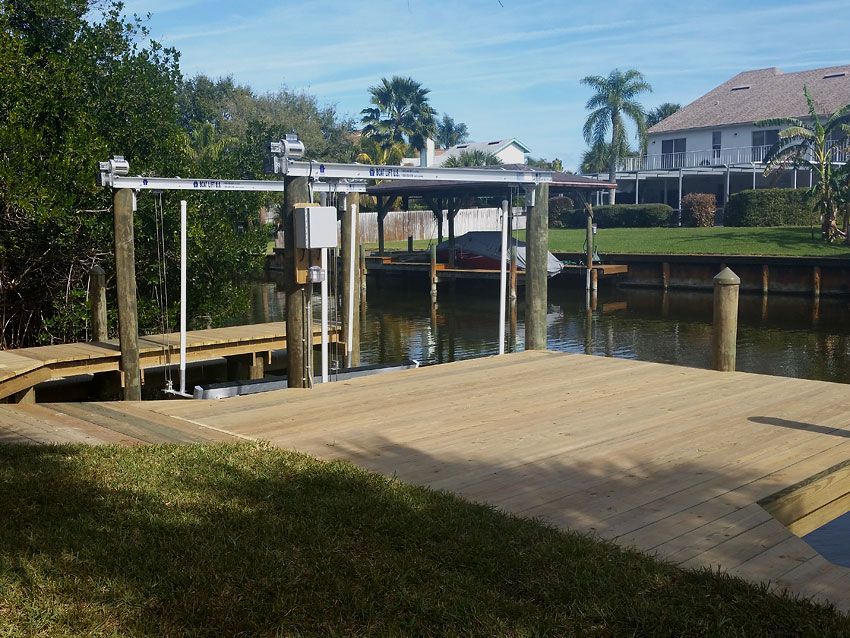 Boats Near Dock — Cocoa Beach, FL — Darrell’s Docks