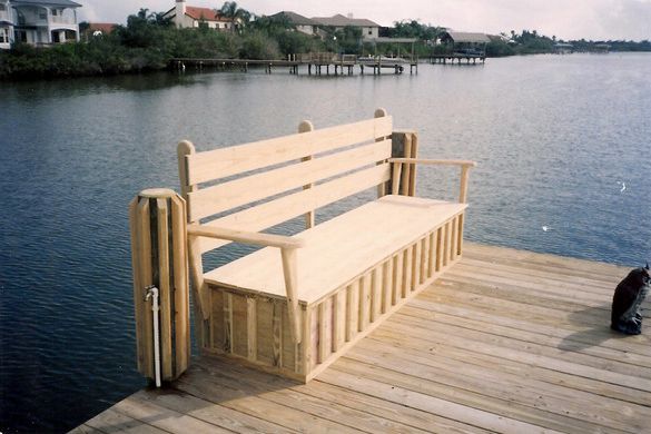 Bench With Storage — Cocoa Beach, FL — Darrell’s Docks
